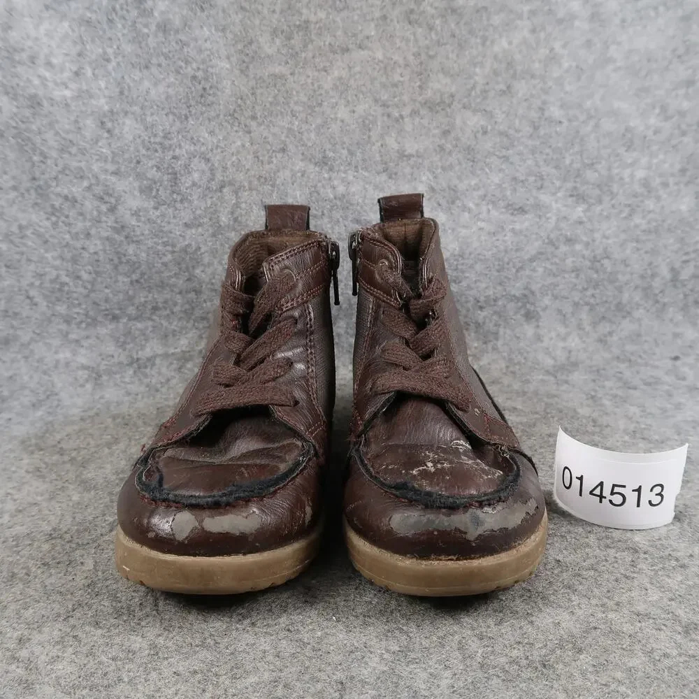 The Childrens Place Shoes Kids Toddler 9 Boots Casual Moc Toe Lace Up Side Zip